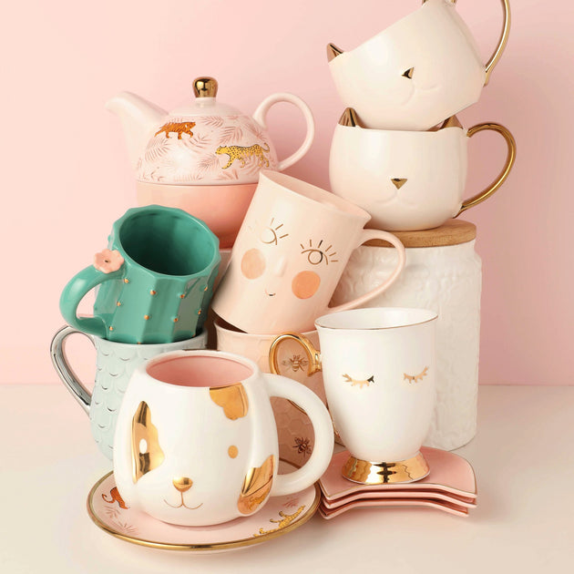 Pinky Up Mermaid Ceramic for Mug, Cute Mugs for Women, Tea Tumbler Cup, Tea  Accessory Gifts, Blue, Mermaid Design, 12 oz. – Pinky Up Tea