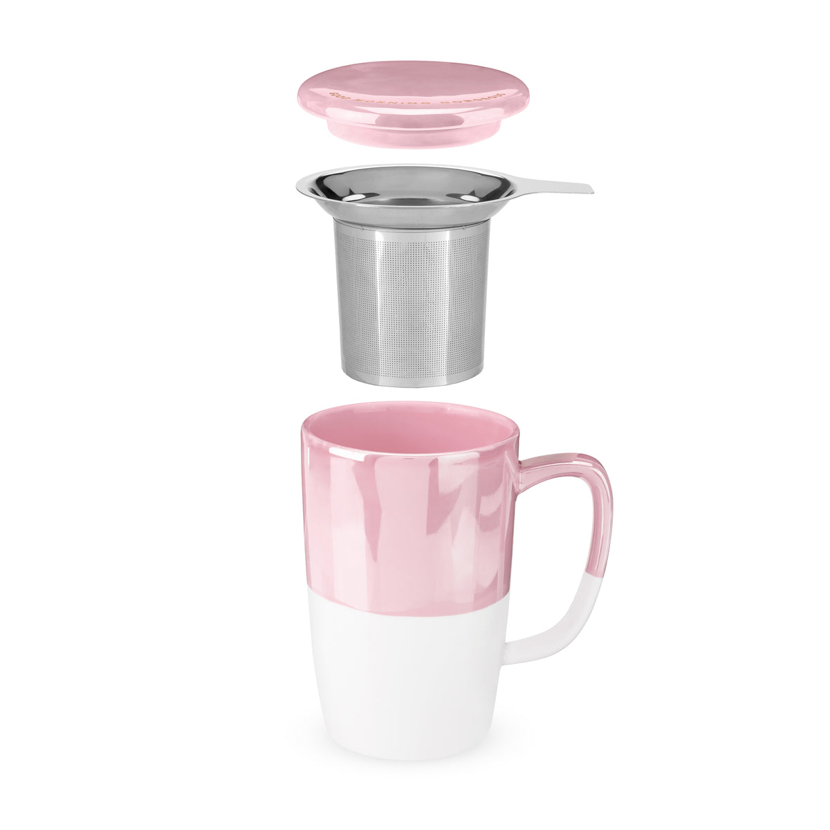 Pinky Up Delia Ceramic Tea Mug and Loose Leaf Tea Infuser, Loose