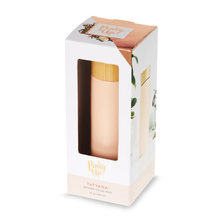 Tatyana Ceramic To-Go Infuser Mug in Coral