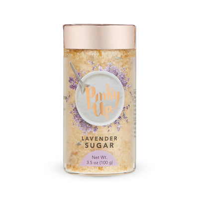 LAVENDER FLAVORED SUGAR - From earl grey tea to shortbread cookies and margaritas, lavender sugar is an easy way to add the soothing floral aroma and flavor to drinks and desserts. Pinky Up Lavender Sugar uses real ingredients for a delicious taste.