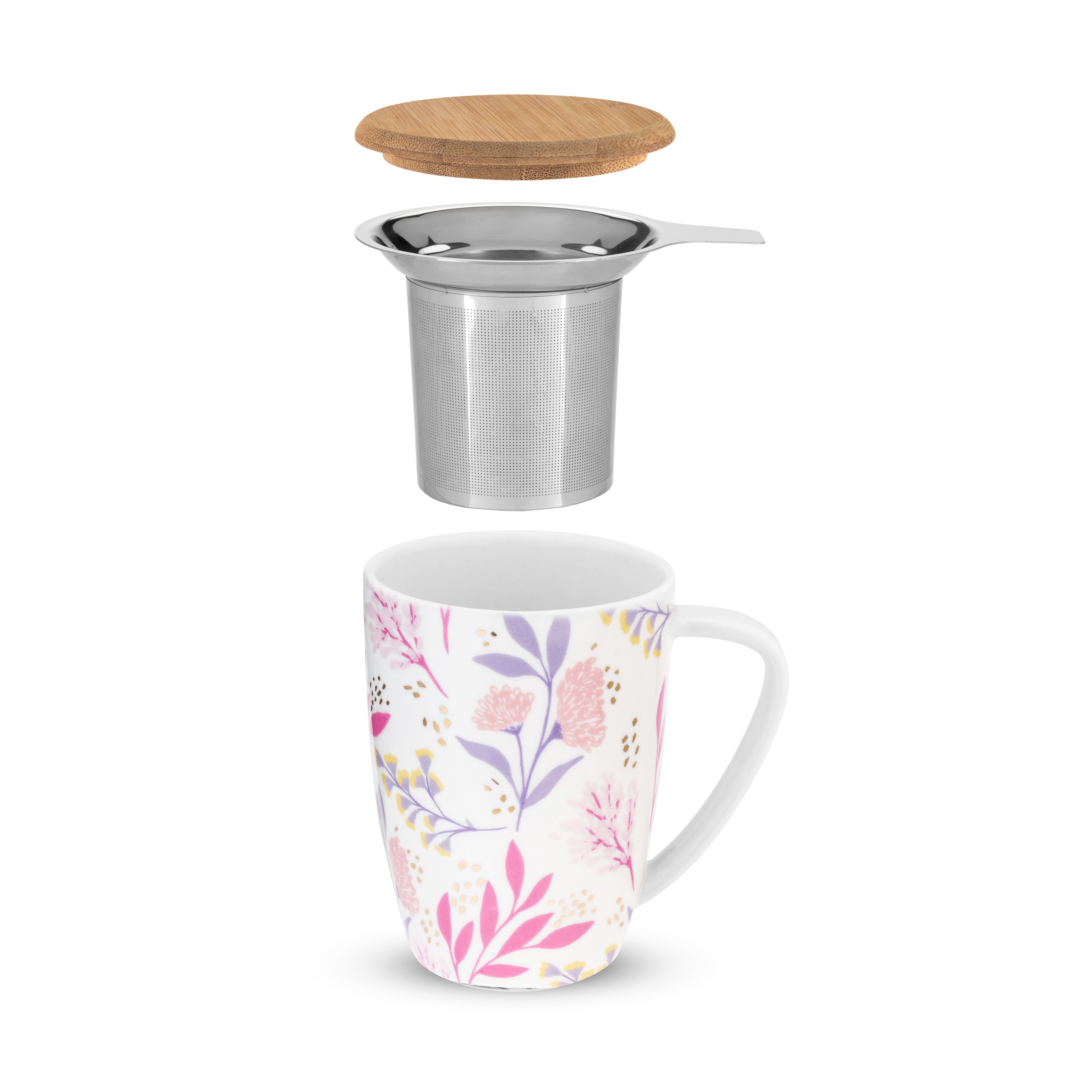 Pinky Up Bailey Abstract Ceramic Tea Mug & Infuser - Thumbnail 5