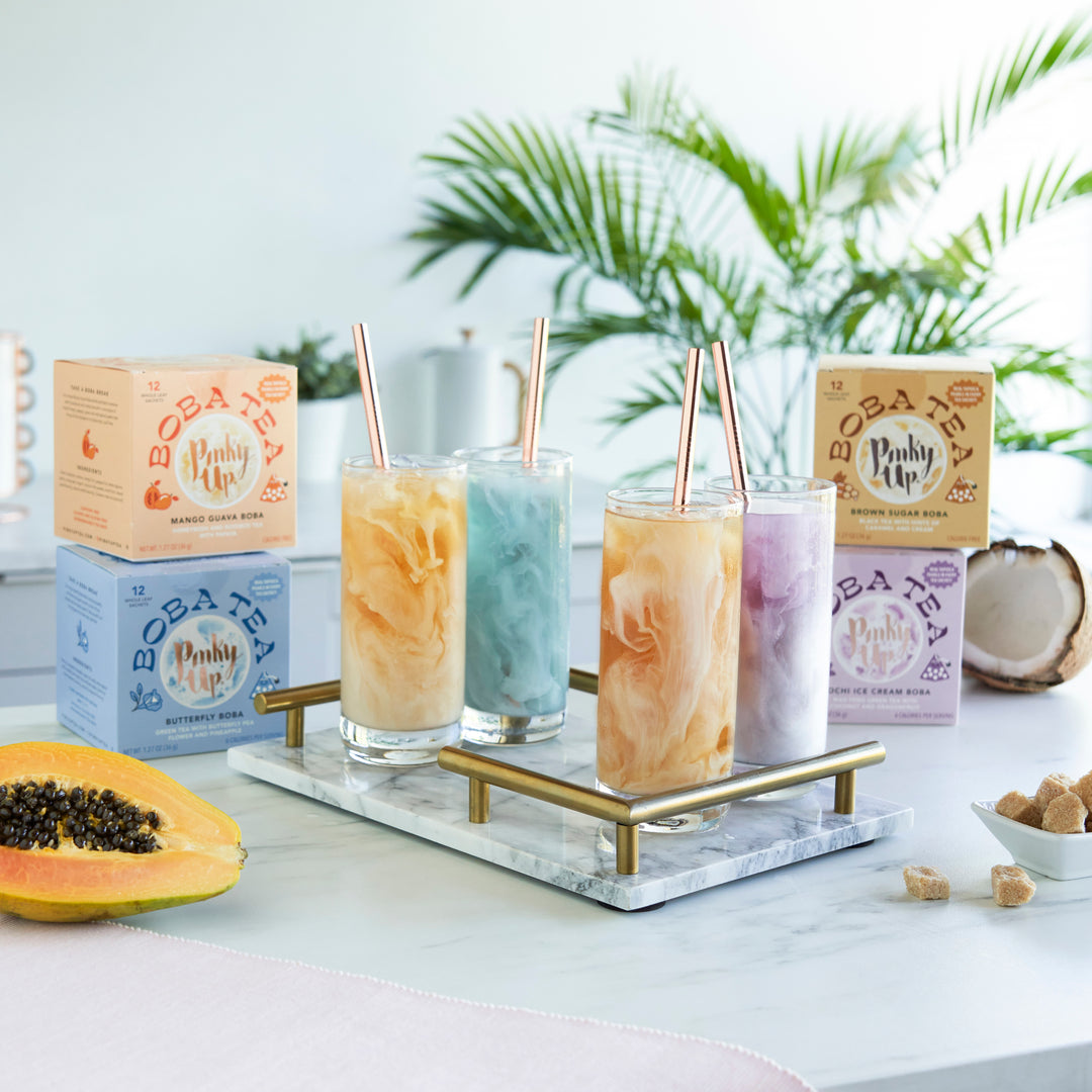 PYRAMID TEA BAGS MAKE STEEPING BOBA TEA EASY - These special tea sachets allow for whole-leaf tea to expand fully when steeping. This gives you the flavor and health benefits of loose leaf with the convenience of a tea bag. Includes 12 sachets.