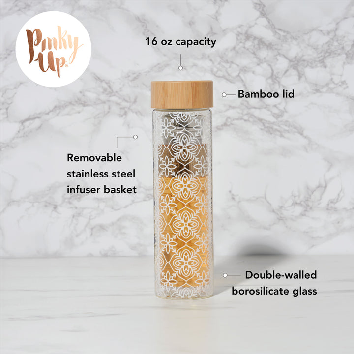 REMOVABLE STAINLESS STEEL LOOSE LEAF TEA INFUSER BASKET - Choose your tea, infuse, and easily clean up after with a removable tea basket that fits right into the top of the double-walled infuser. A silicone gasket keeps everything safely sealed.
