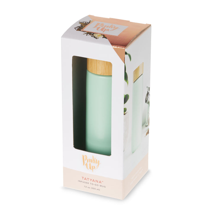 Tatyana Ceramic To-Go Infuser Mug in Turquoise