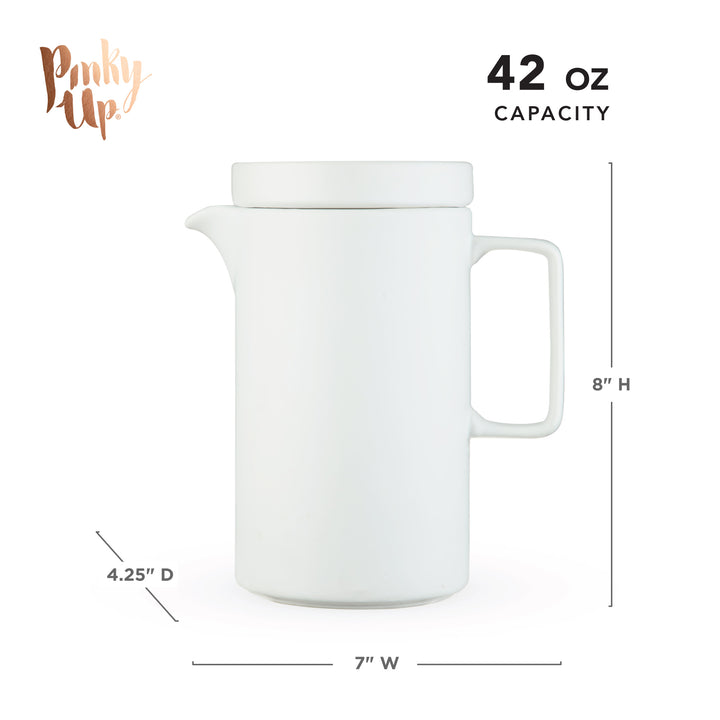 Jona Stoneware Teapot in Matte White