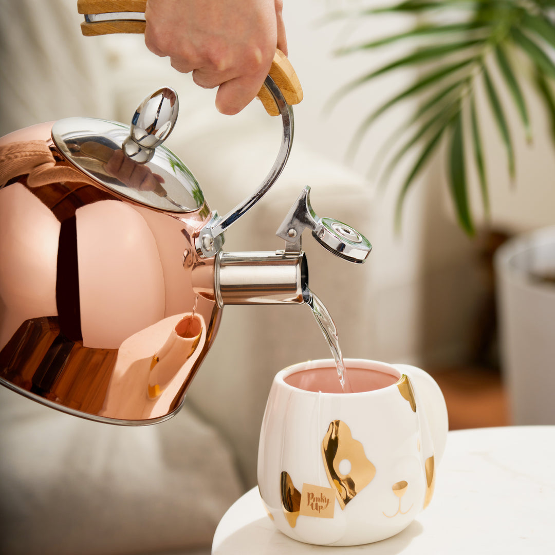 WHISTLES WHEN READY - Just like with traditional kettles, this whistling kettle releases a loud whistle when the water has reached boiling point. In fact, the whistle is loud enough to call you in from other rooms.