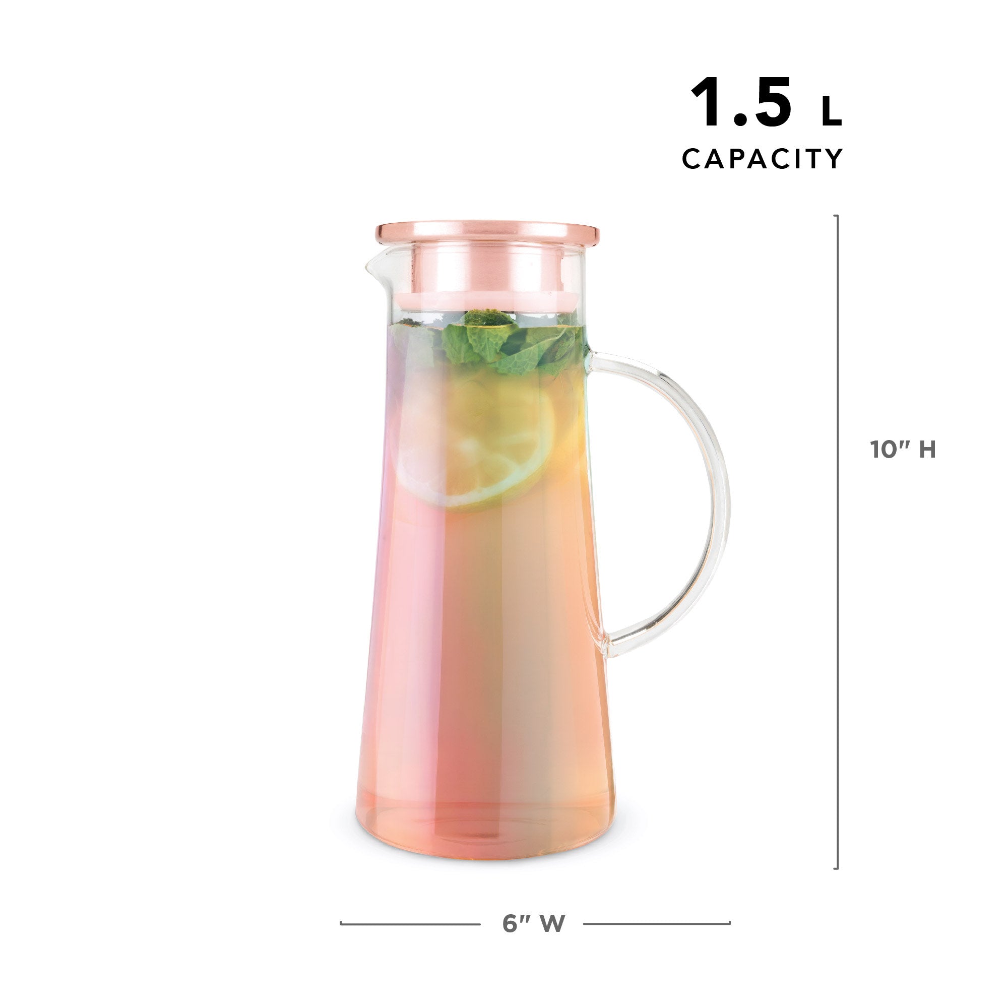 Charlie Iridescent Glass Iced Tea Carafe - Thumbnail 4