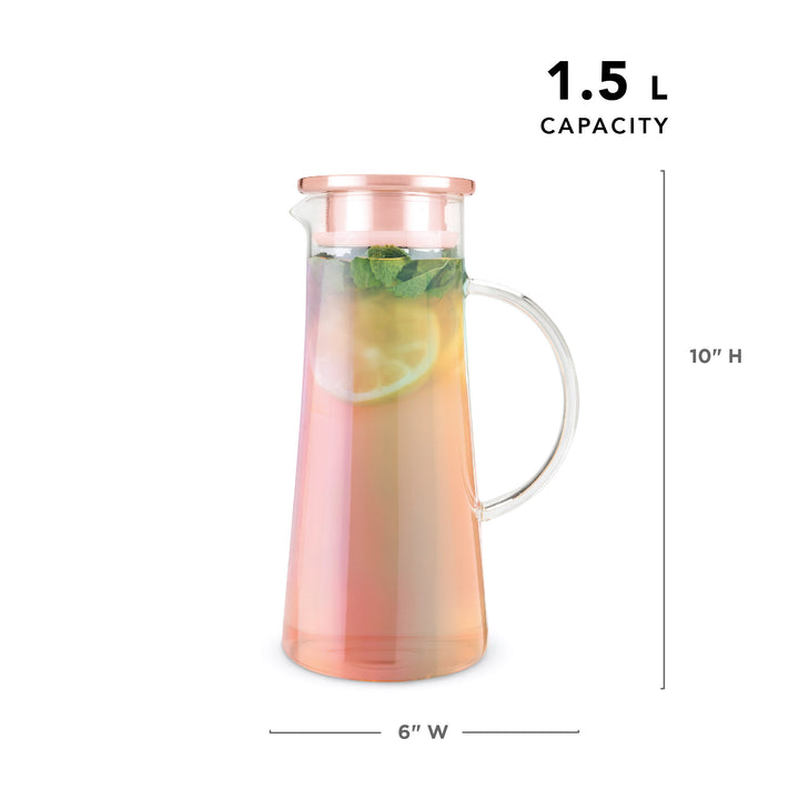 Charlie Iridescent Glass Iced Tea Carafe
