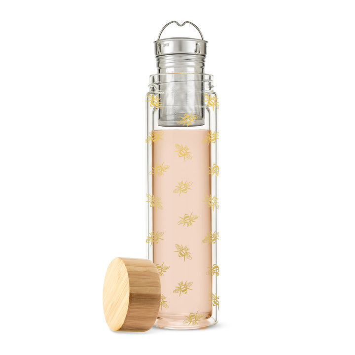 REMOVABLE STAINLESS STEEL LOOSE LEAF TEA INFUSER BASKET - Choose your tea, infuse, and easily clean up after with a removable tea basket that fits right into the top of the double-walled infuser. A silicone gasket keeps everything safely sealed.