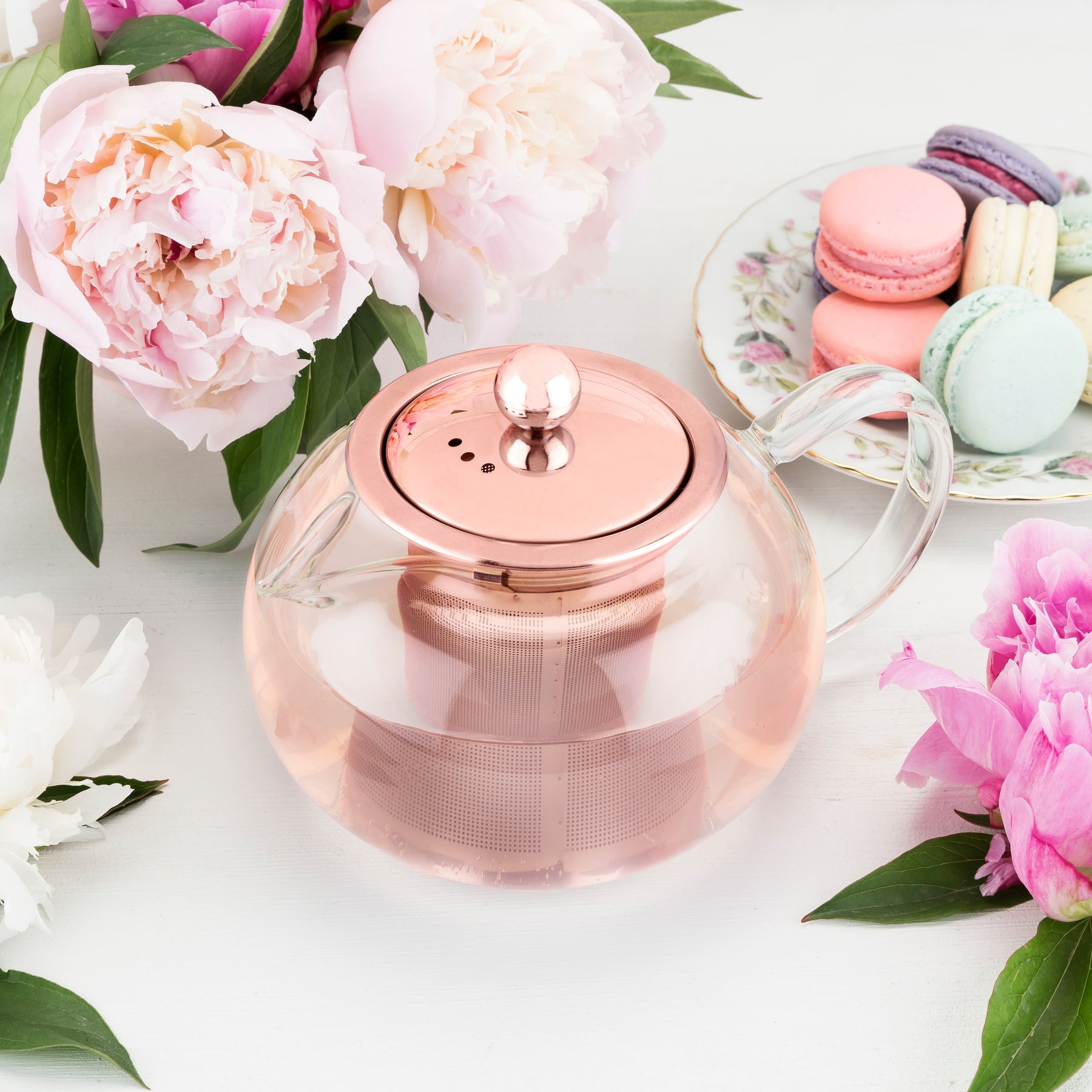 Riley Mini Glass Tea Press Pot by Pinky Up