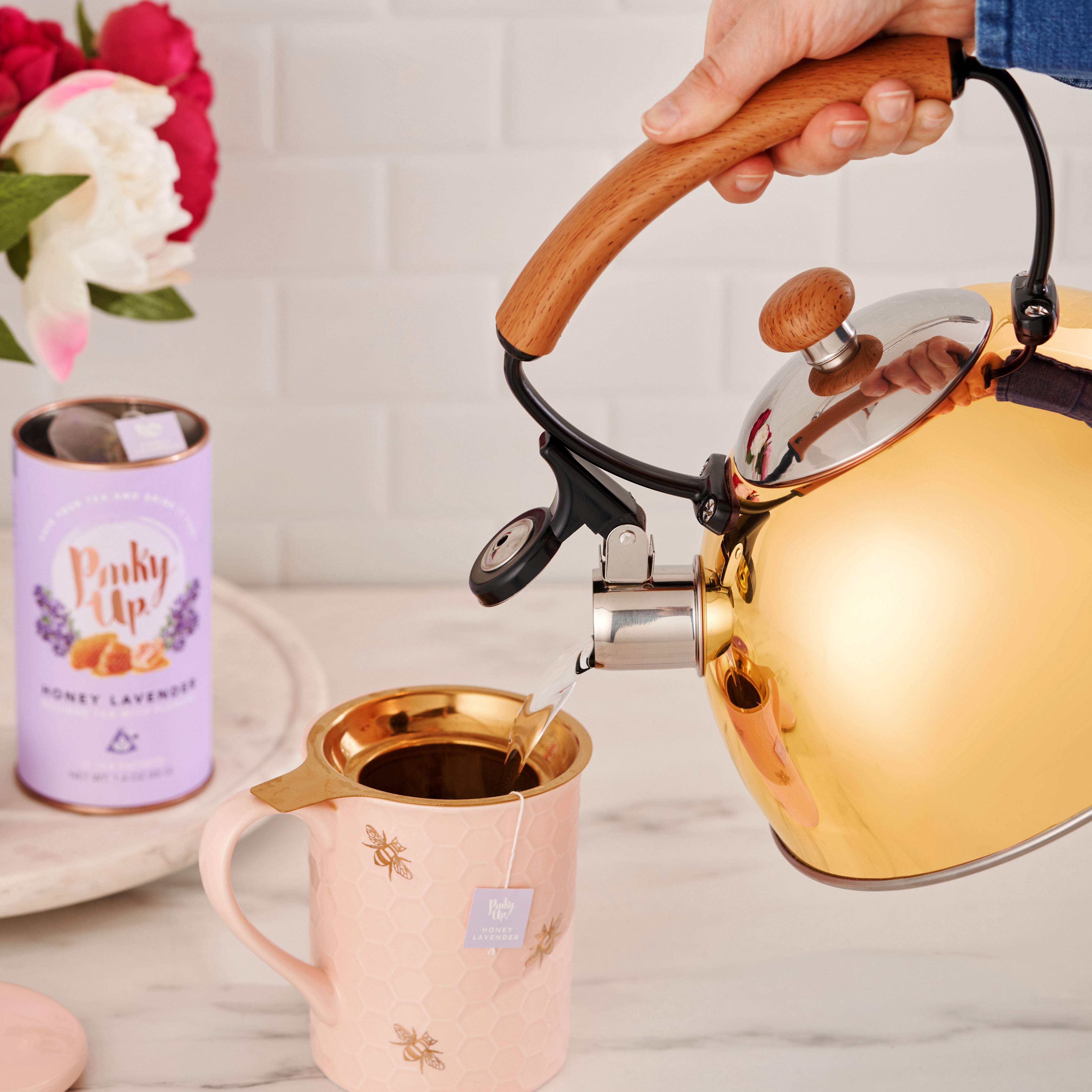 Hadley Tea Kettle in Rose Gold - Thumbnail 5