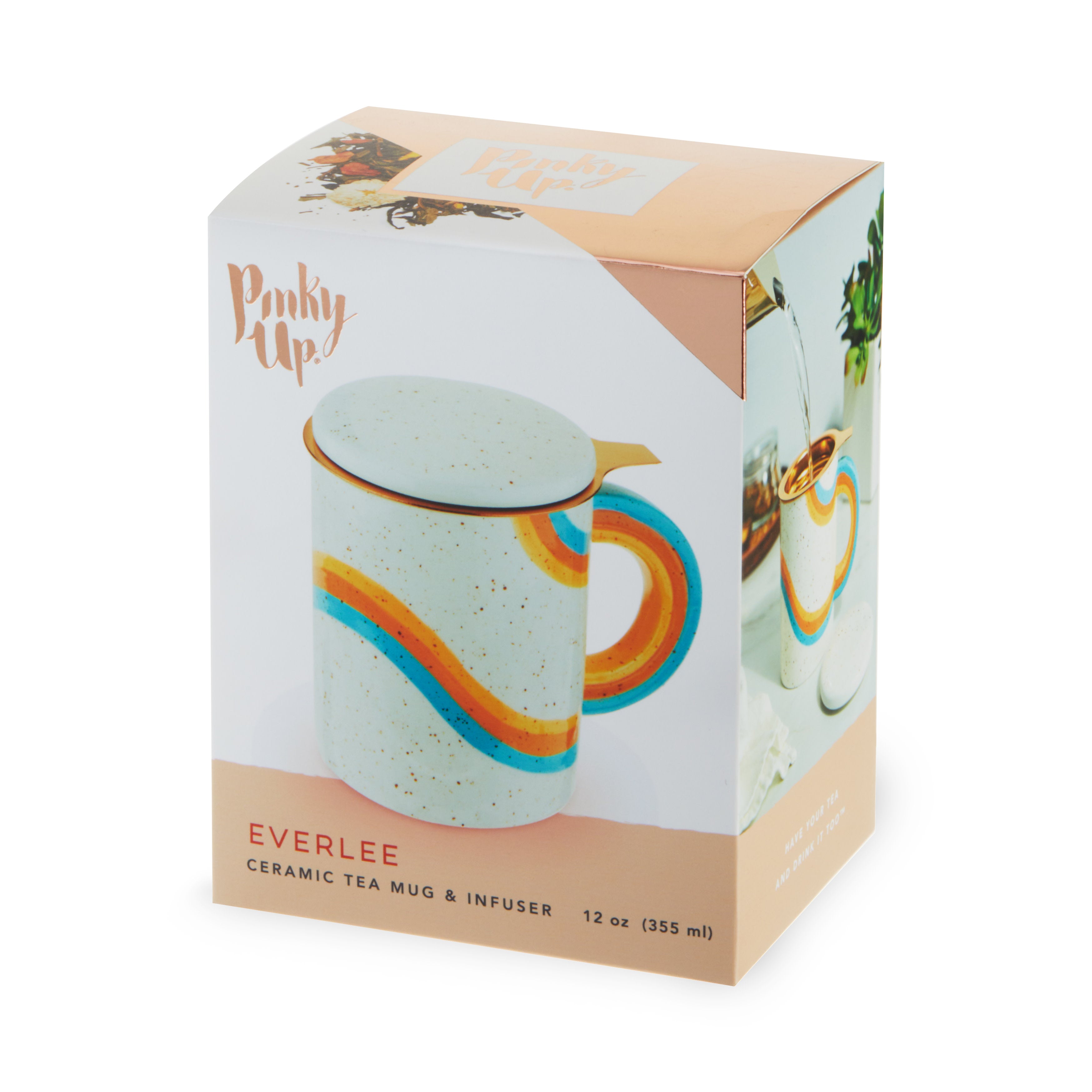 Pinky Up Everlee Tea Infuser Mug - Ceramic Mug with Tea Infuser
