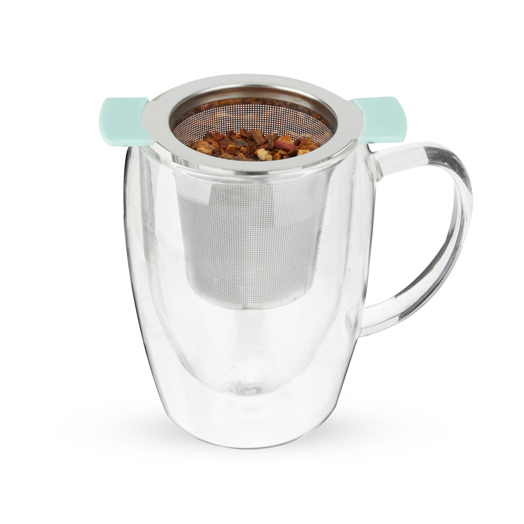 PERFECT SIZE FOR A PERSONAL SERVING - Measuring 3″ H x 4.75″ W, this tea filter is the perfect size tea strainer for loose leaf tea for one. A generous basket size leaves plenty of room for enough tea to make a strong, flavorful cup. Do not microwave.