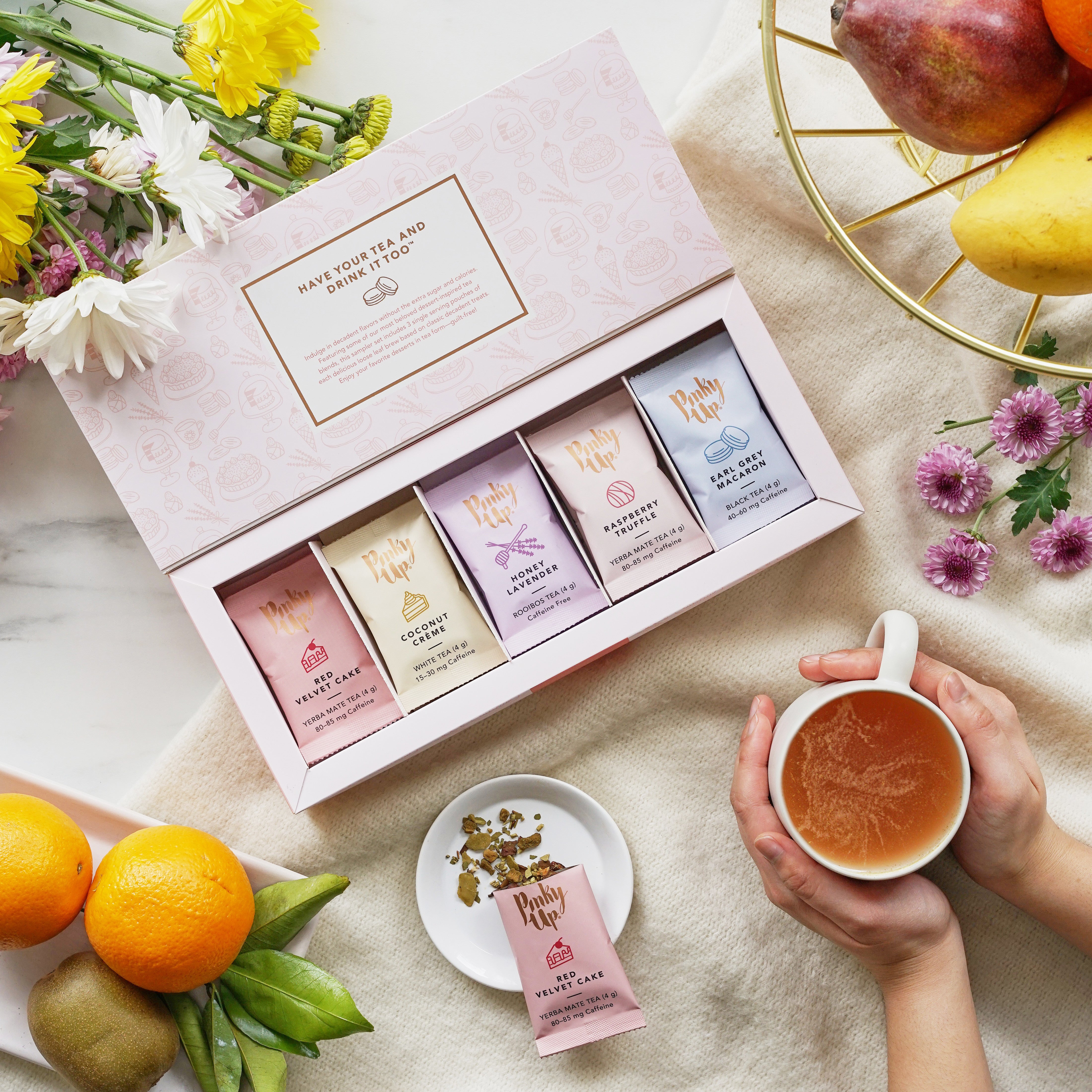 Pinky Up Loose Leaf Tea Sampler Set - Calorie Free Single Serving
