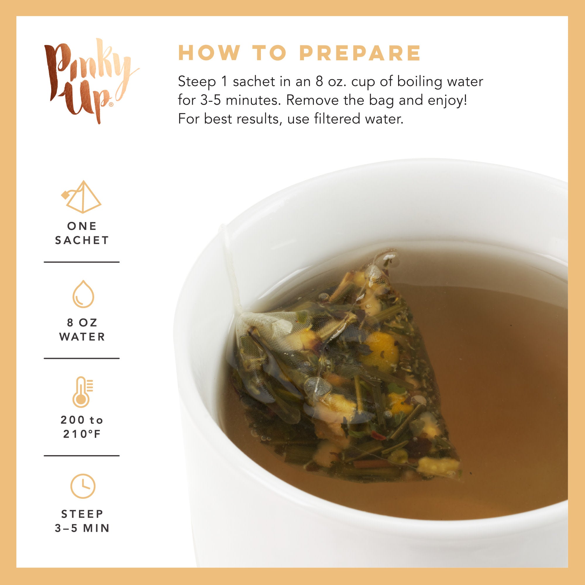 Pinky Up Chamomile Citrus Herbal Tea, Full Leaf Chamomile Tea with