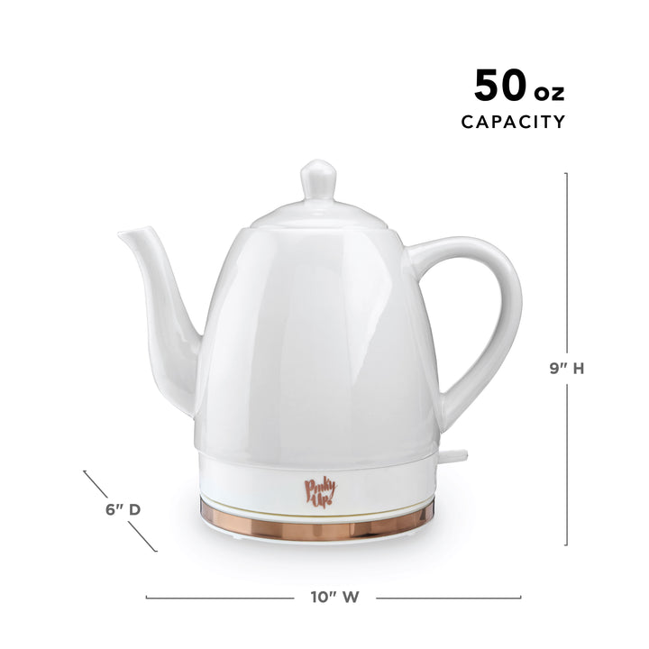 Noelle Ceramic Electric Tea Kettle in Grey