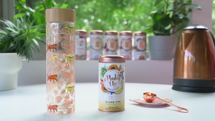 Blair: Botanical Bliss Glass Travel Infuser Mug