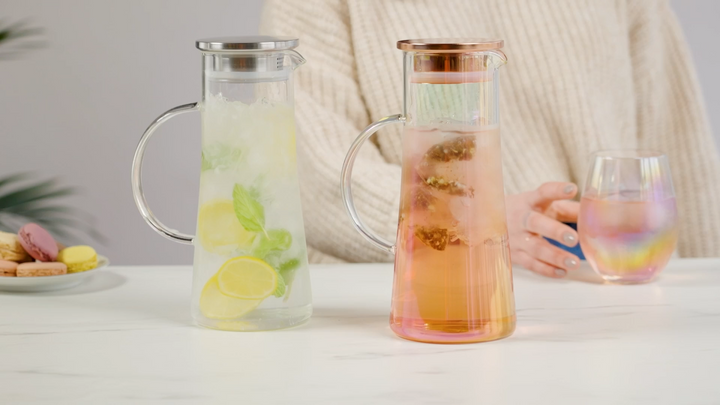 Charlie Iridescent Glass Iced Tea Carafe