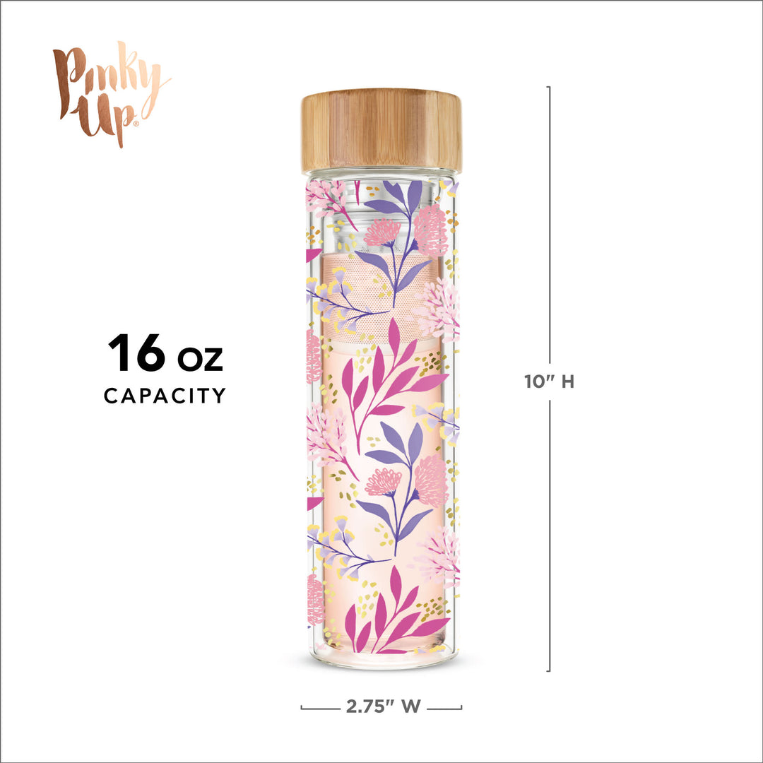 Pinky Up (Accessories) Blair Bee Glass Travel Infuser Mug by Pinky Up - 4 per ca Pinky Up (Accessories) Blair Bee Glass Travel Infuser Mug by Pinky Up - 4 per ca