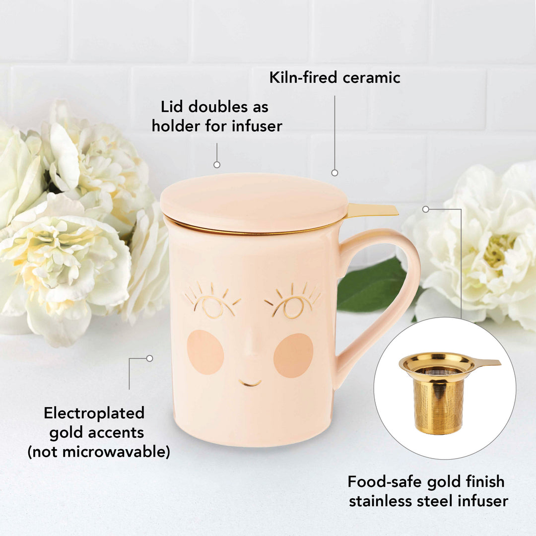 Annette: Hello Beautiful Ceramic Tea Mug & Infuser