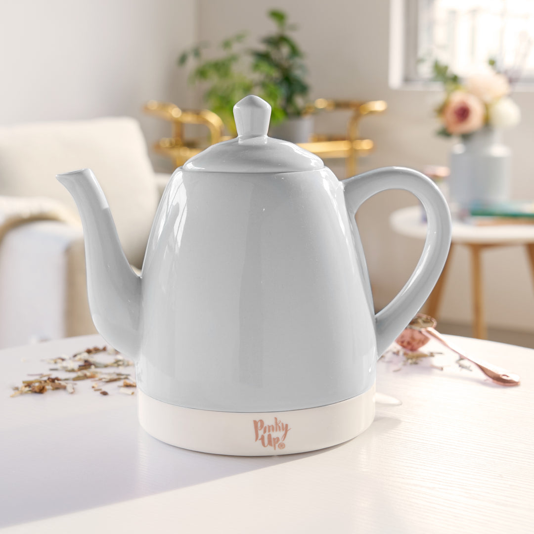 Noelle Ceramic Electric Tea Kettle in Grey