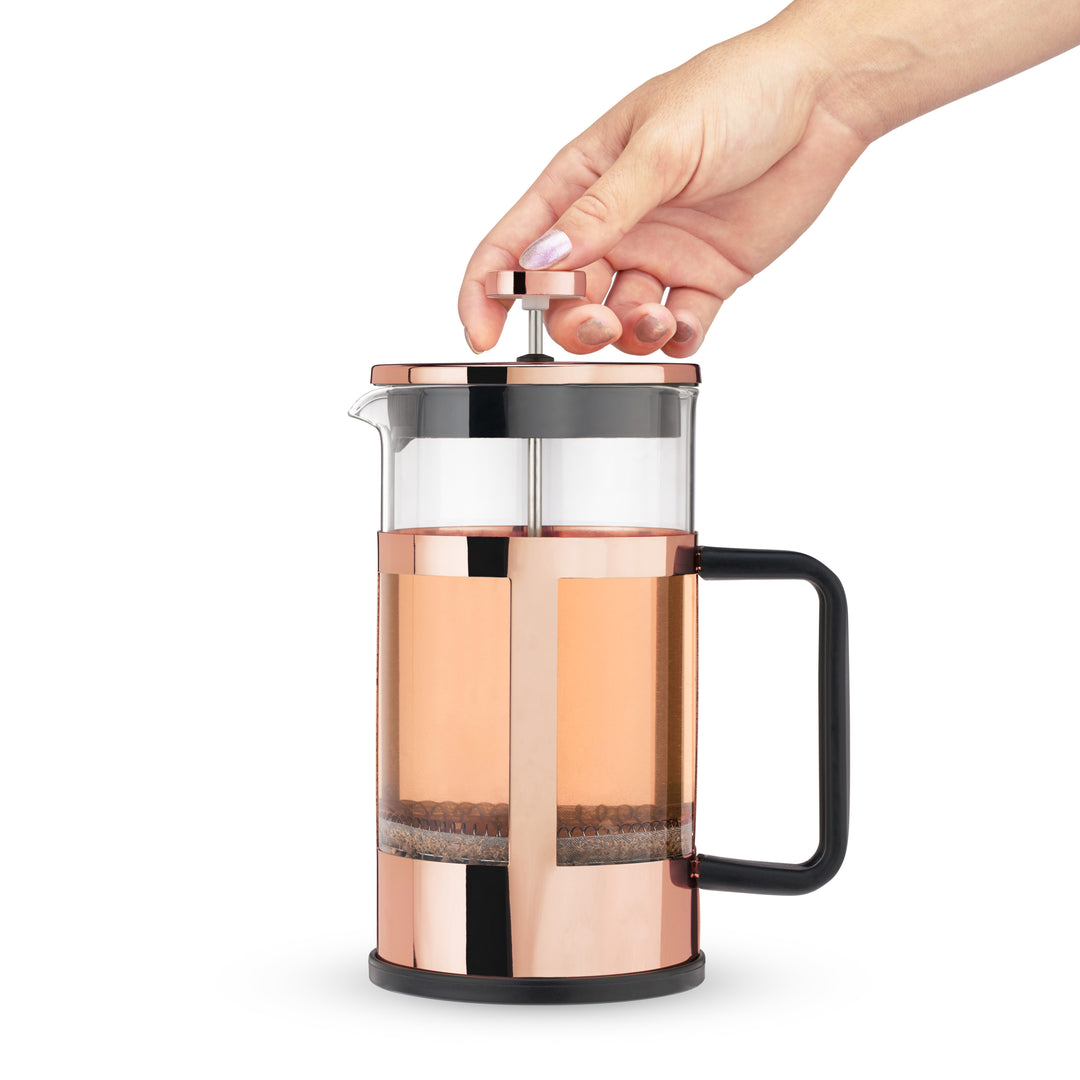 CUTE, GIFT READY LOOK AND PRACTICAL CONSTRUCTION - Looking for a gift for a tea lover who has it all? This generously sized tea or coffee press is perfect for the coffee or tea lover who just can’t get enough. Perfect housewarming gift or wedding gift.
