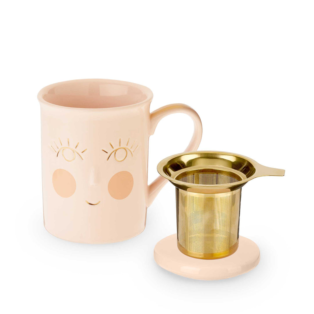 STEEP IN STYLE ON THE GO - The Annette infuser mug makes loose leaf easy, allowing you to brew quality tea anywhere you go. Simply place your tea in the infuser, add hot water, let steep, then remove the infuser to achieve the perfect flavor.