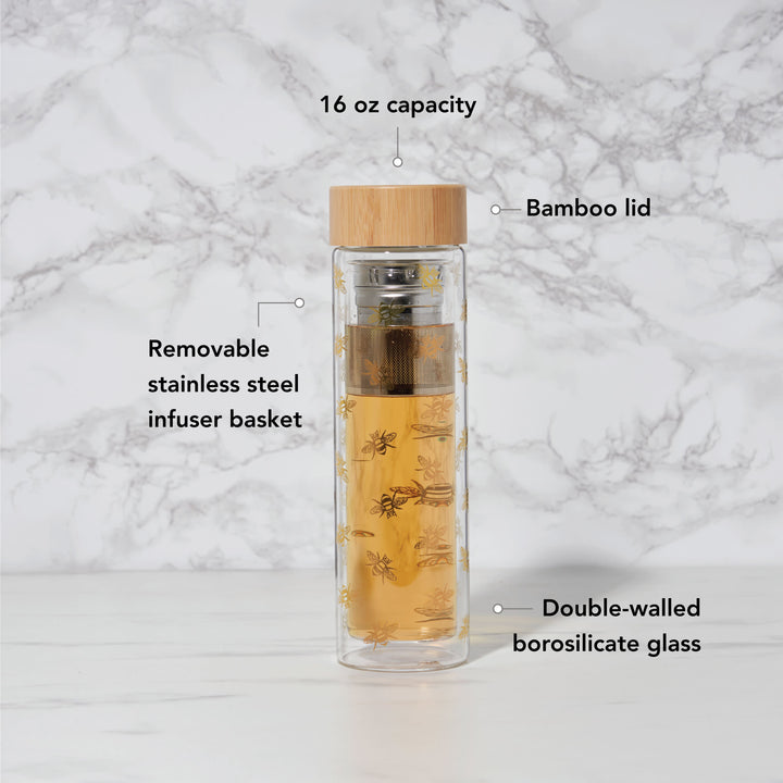 Blair Bee Glass Travel Infuser Mug