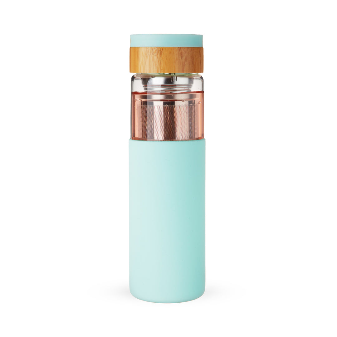 INFUSE YOUR TEA ON THE GO - This travel infuser mug lets you bring and infuse loose leaf tea on your morning commute, your evening dog walk, your hair appointment, and wherever else you want to go.
