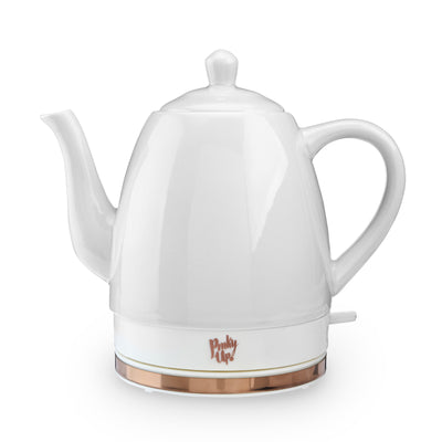 ONE-TOUCH FAST BOILING KETTLE - This 1.5 L ceramic tea kettle features a simple on/off switch that triggers boiling with just one touch. With this feature, you're rewarded with a full kettle of boiling water in just a few minutes and with minimal effort.