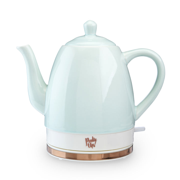 ONE-TOUCH FAST BOILING KETTLE - This 1.5 L ceramic tea kettle features a simple on/off switch that triggers boiling with just one touch. With this feature, you're rewarded with a full kettle of boiling water in just a few minutes and with minimal effort.