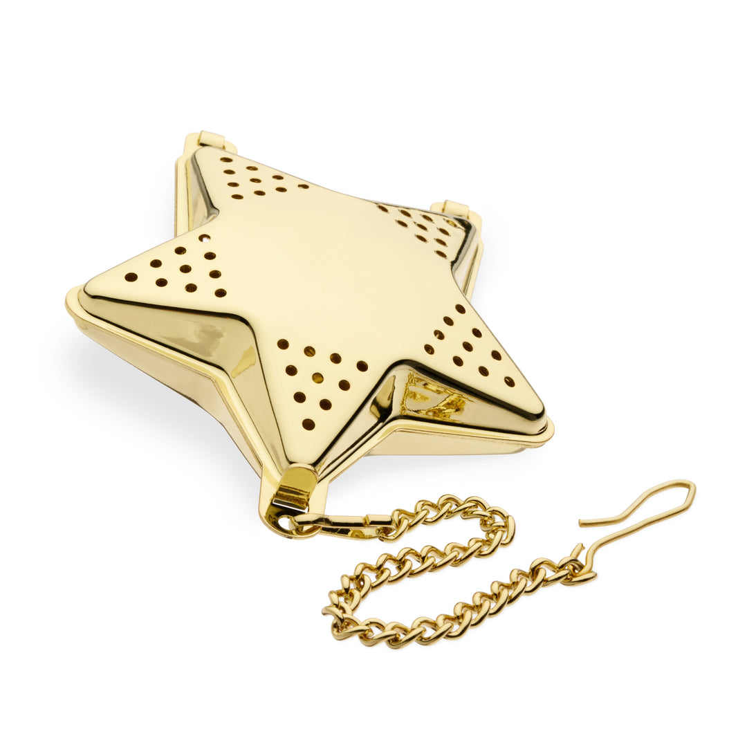 ENJOY A HEARTWARMING TEA ACCESSORY- The infuser tea ball is one of the most useful ways to brew flavorful tea. We put a celestial spin on the classic tea ball shape with an iconic star shape and gold finish.