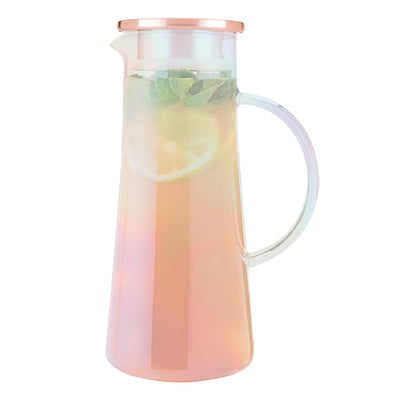 LOOSE LEAF INFUSION PITCHER - This stylish glass tea pitcher makes straining your tea a breeze. Just add your favorite tea, fruit, juice, fresh herbs, or whatever else you’d like to steep, add water, and let time do its magic. Not for hot water.