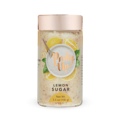LEMON FLAVORED SUGAR - From earl grey tea to shortbread cookies and margaritas, lemon flavored sugar is an easy way to add sweet-tart flavor to drinks and desserts. Pinky Up Lemon Sugar uses real ingredients for a delicious taste.