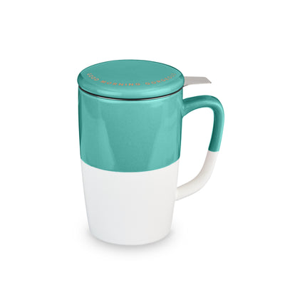 LOOSE LEAF LIFE MADE EASY - Loose leaf tea tastes better, but complex infusers can be a pain. The Delia infuser travel mug is designed for simple brewing and easy cleaning so you can have a tea party on your commute, at the office, or while traveling.