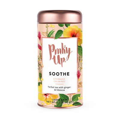 SOOTHE YOUR SYSTEM - Help calm your stomach with this warm, bright tea! Ginger brings spicy warmth, hibiscus a pleasant tang, and green rooibos gives body to this healthy and delicious tea blend.