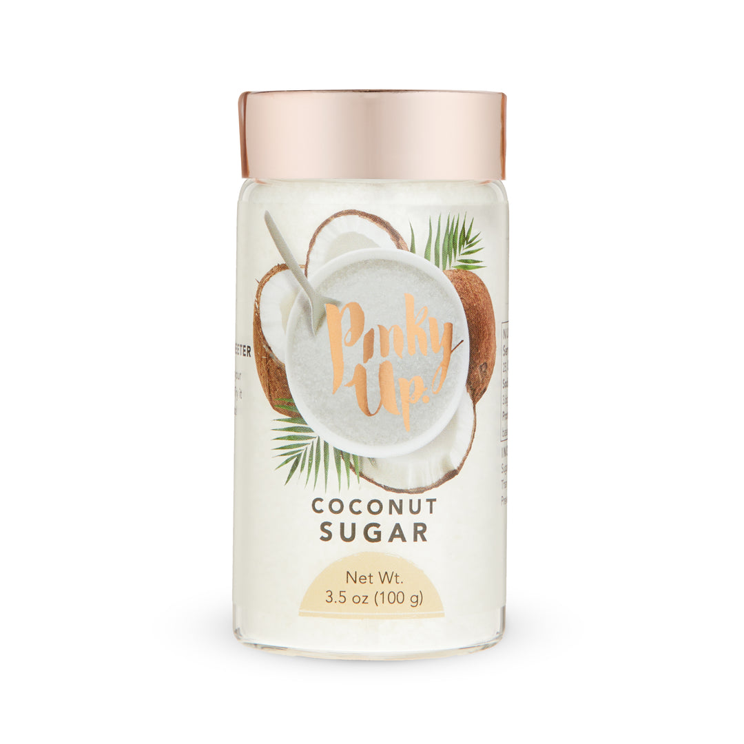COCONUT FLAVORED SUGAR - From earl grey tea to shortbread cookies and margaritas, coconut sugar is an easy way to add a sweet, nutty flavor to drinks and desserts. Pinky Up Coconut Sugar uses real ingredients for a delicious taste.