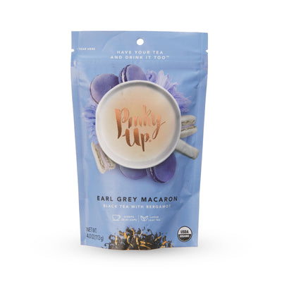 ENJOY A DELICIOUSLY FLORAL AND SMOOTH EARL GREY MACARON TEA - Break out your porcelain and stick out your pinky! As if Earl Grey wasn't already posh enough, we amped it up with some extra bergamot extract and flower petals.